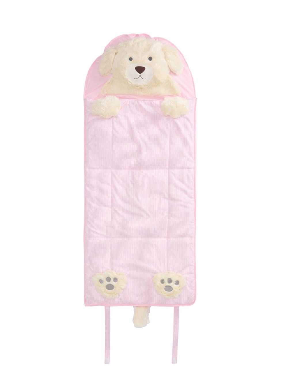NWTPottery Barn Kids Puppy Striped Shaggy Head Sleeping Bag